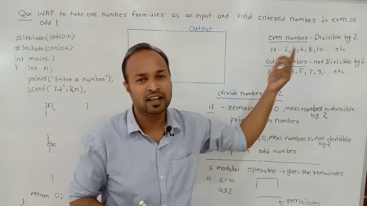 if-else Question-1, Find Even Odd Number Program in C using if-else