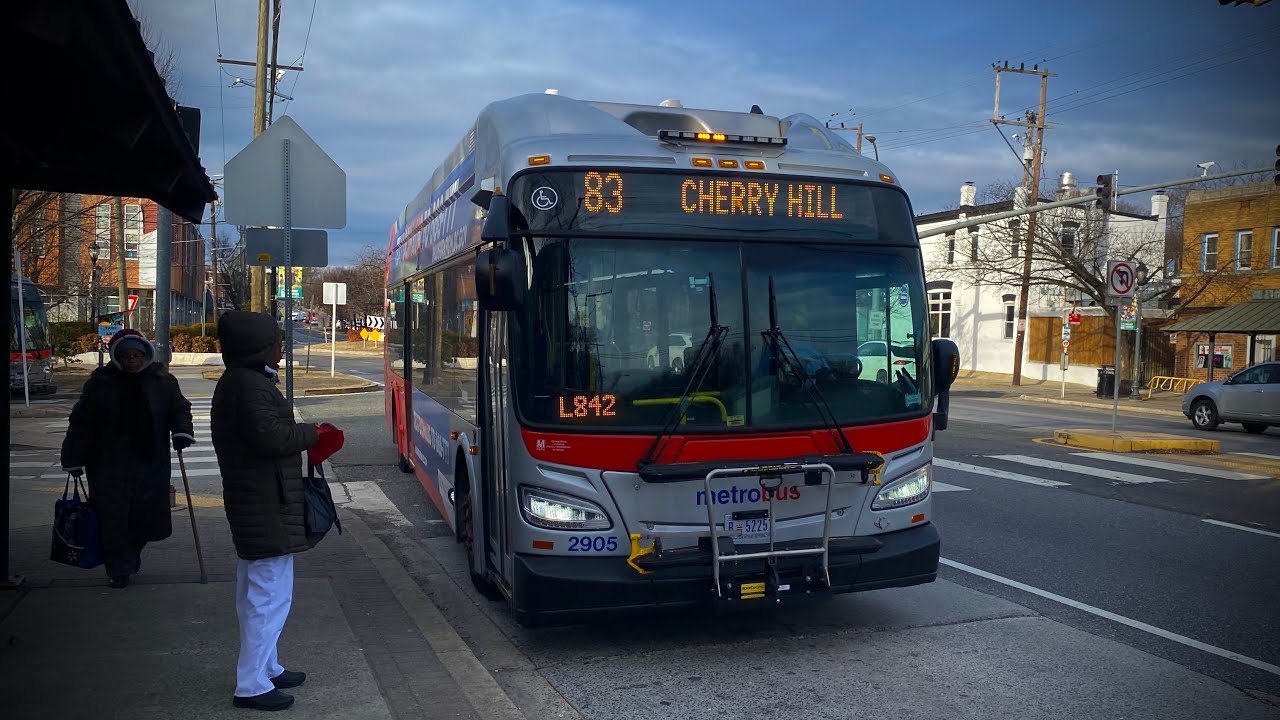 WMATA MetroBus 2016 New Flyer XN40 #2905 Route 83 Cherry hill