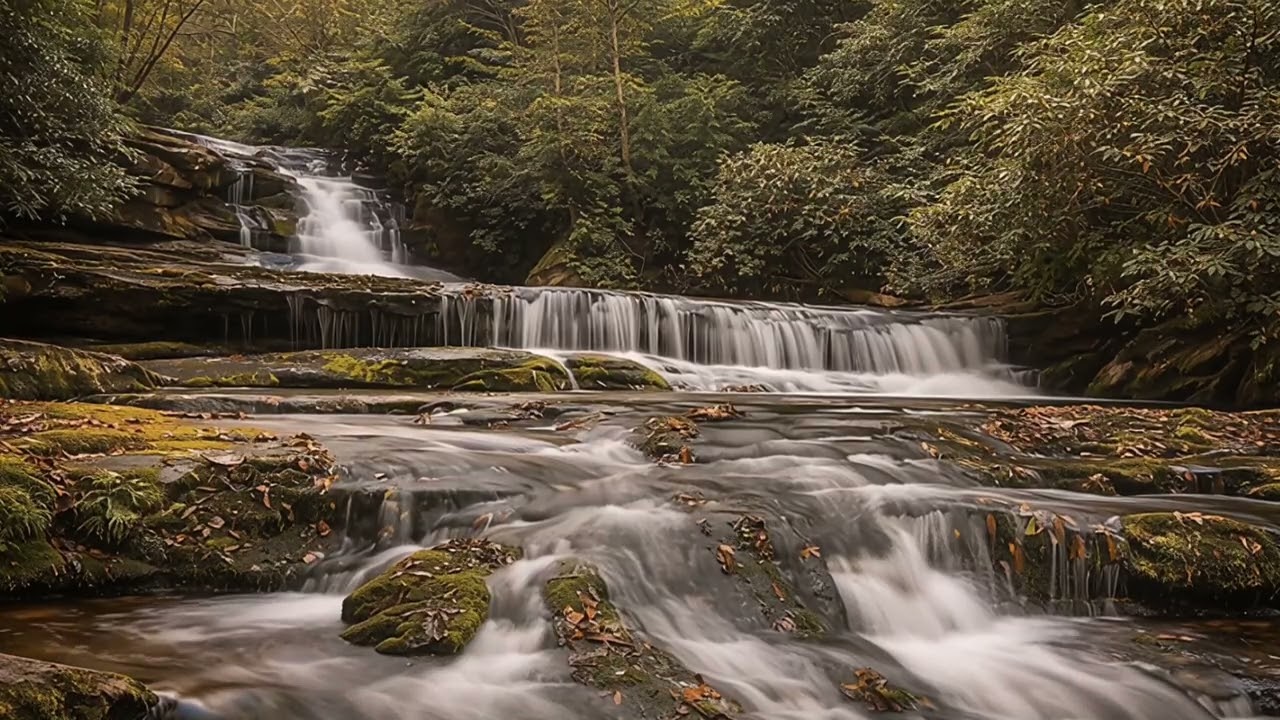 Second Falls 8 Hours • Waterfall Sounds for Sleep, Study & Relaxation • North Carolina Nature