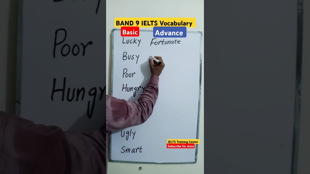 Basic vs Advance English | IELTS Band 9 Vocabulary | IELTS Speaking and Writing Vocabulary #ielts