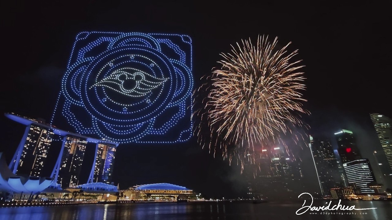 Disney Adventure cruise launch fireworks and drone