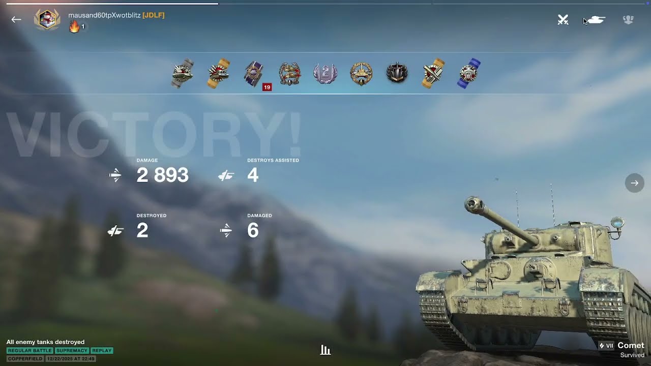 Comet | 2.9K Damage 2 Kills | WoT Blitz Replays
