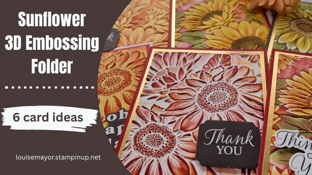 Sunflower 3D Embossing Folder | Ink Pad Direct Technique | Stampin' Up!