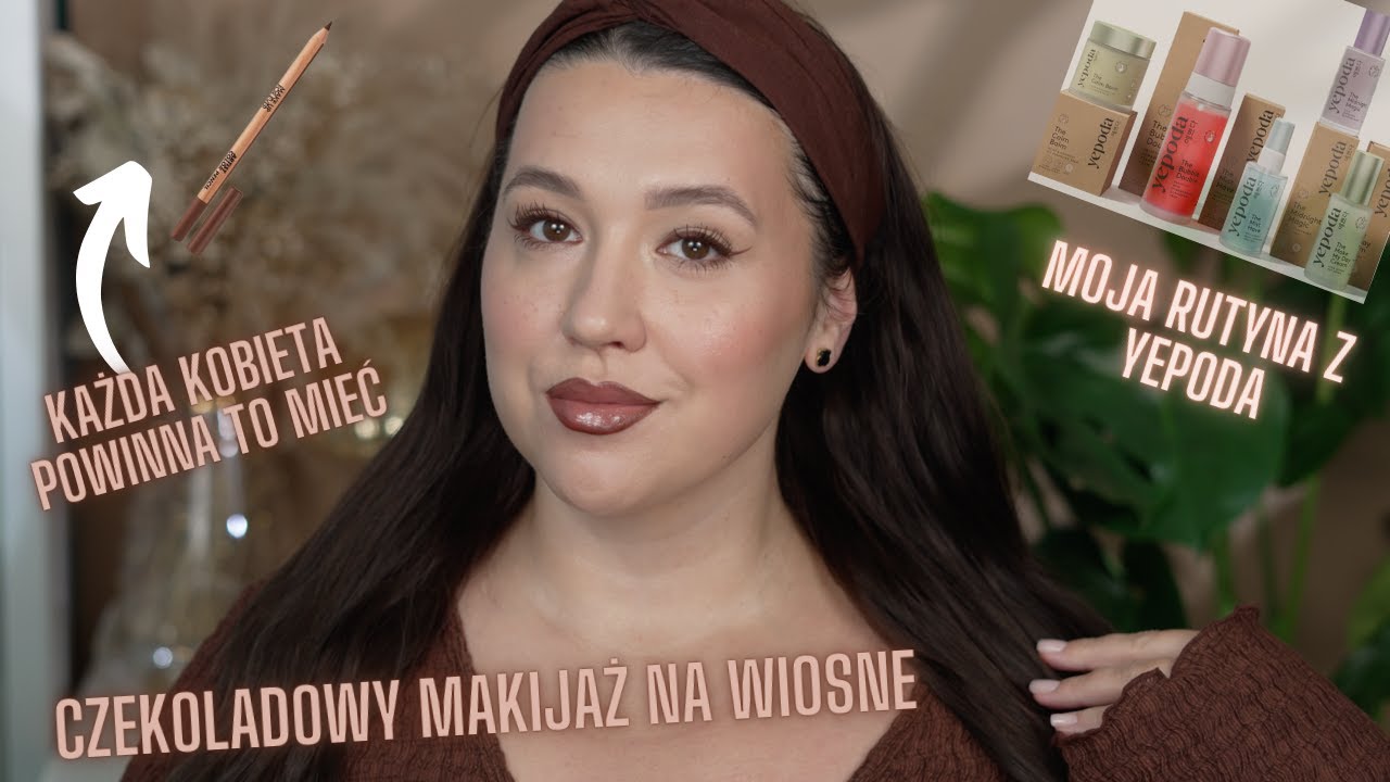 CZEKOLADOWY DZIENNY MAKIJAŻ na WIOSNE 😍  KOREAŃSKA RUTYNA pielęgnacyjna #kbeauty #koreanskincare