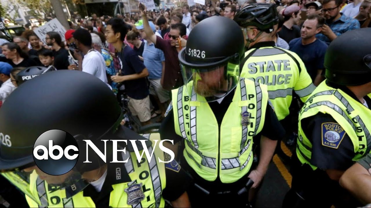 Thousands take to Boston's streets in counterprotest against 'free speech' rally