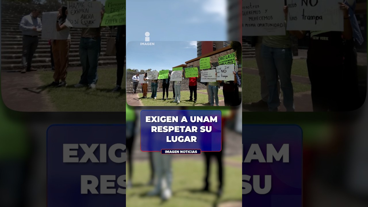 #Estudiantes protestan en #CU contra el examen de control para el ingreso de licenciatura.