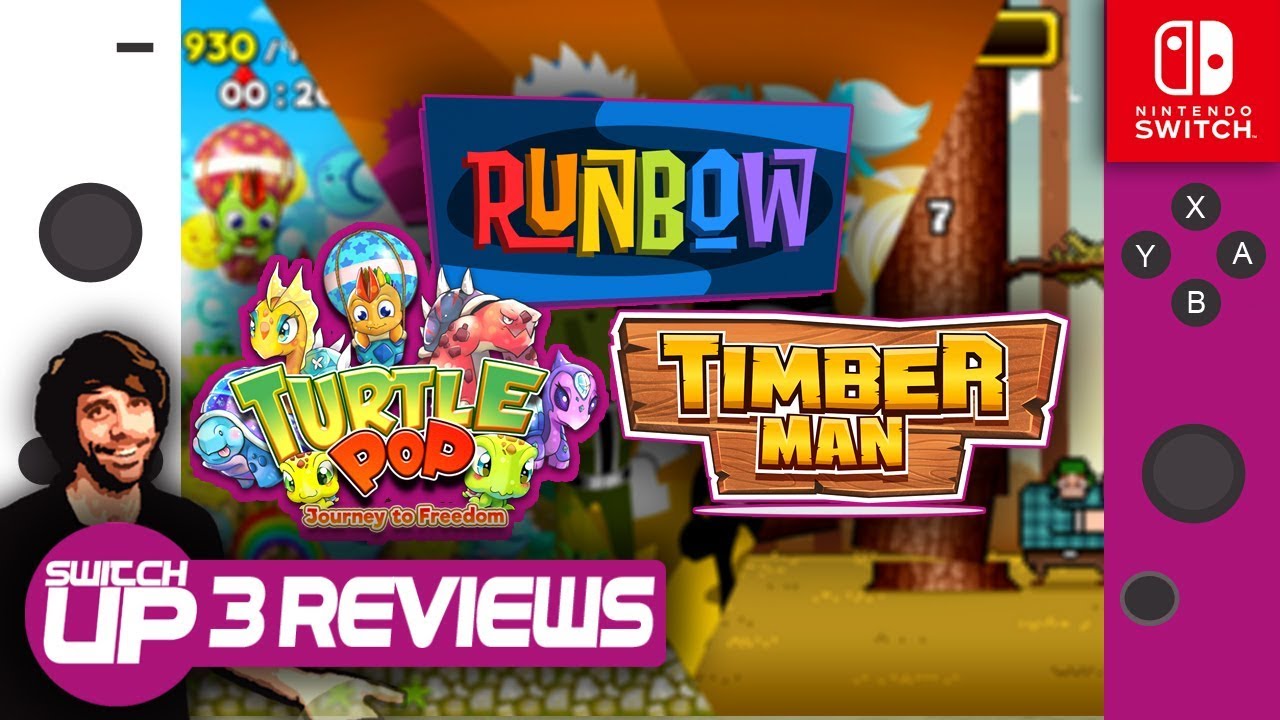 Runbow Nintendo Switch Review plus Turtlepop and Timberman Vs (Review Roundup #3)