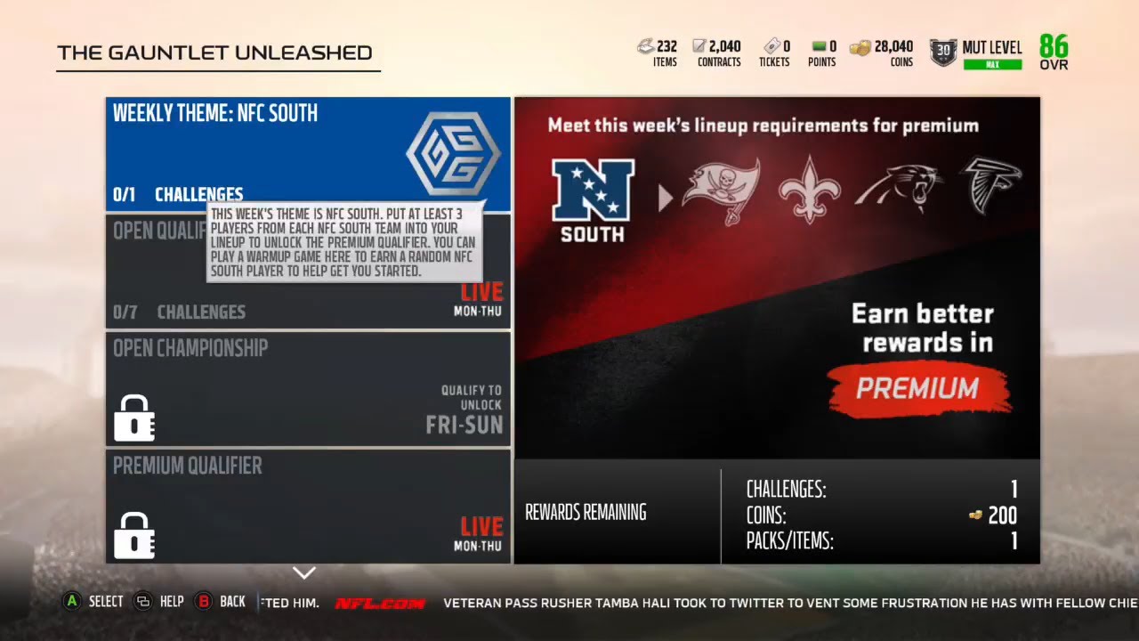 Madden 18 Ultimate Team Week 5 Gauntlet Unleashed Information and Rewards