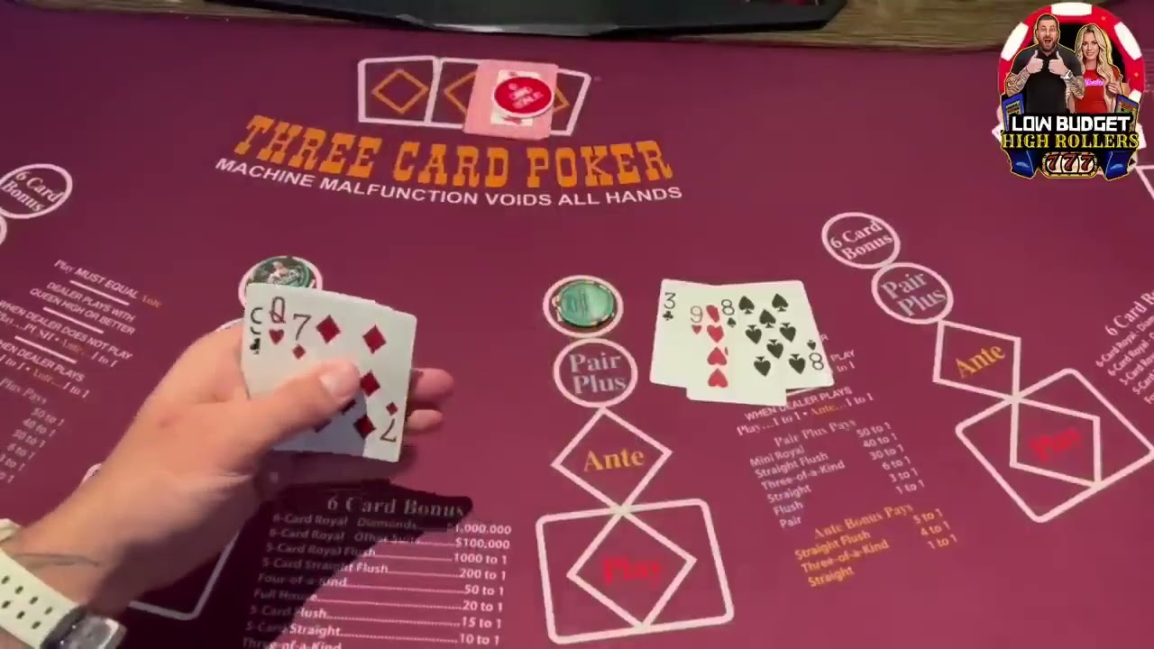 BLIND HANDS ON 3 CARD POKER!