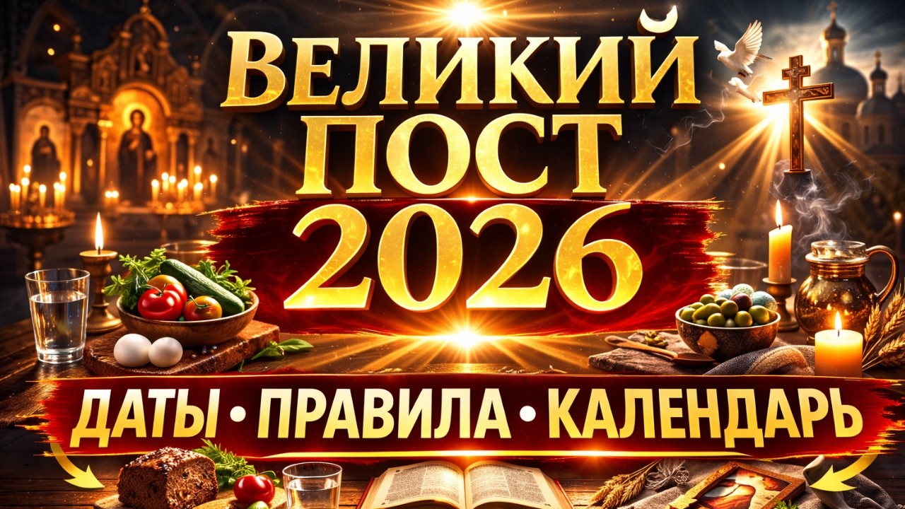 Великий пост 2026: точные даты, календарь питания и главные правила
