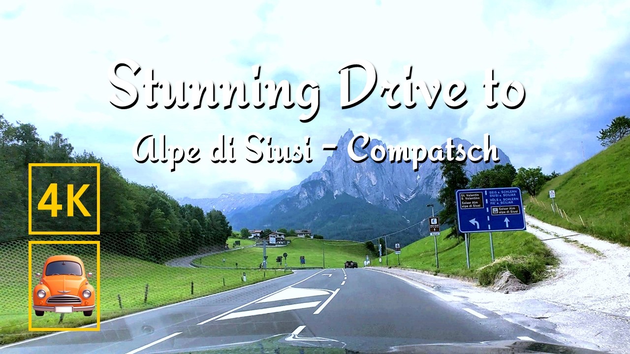 🇮🇹 Breathtaking Drive to Alpe di Siusi - Compatsch | Scenic Road Trip for Hiking Begins! | 4K UHD