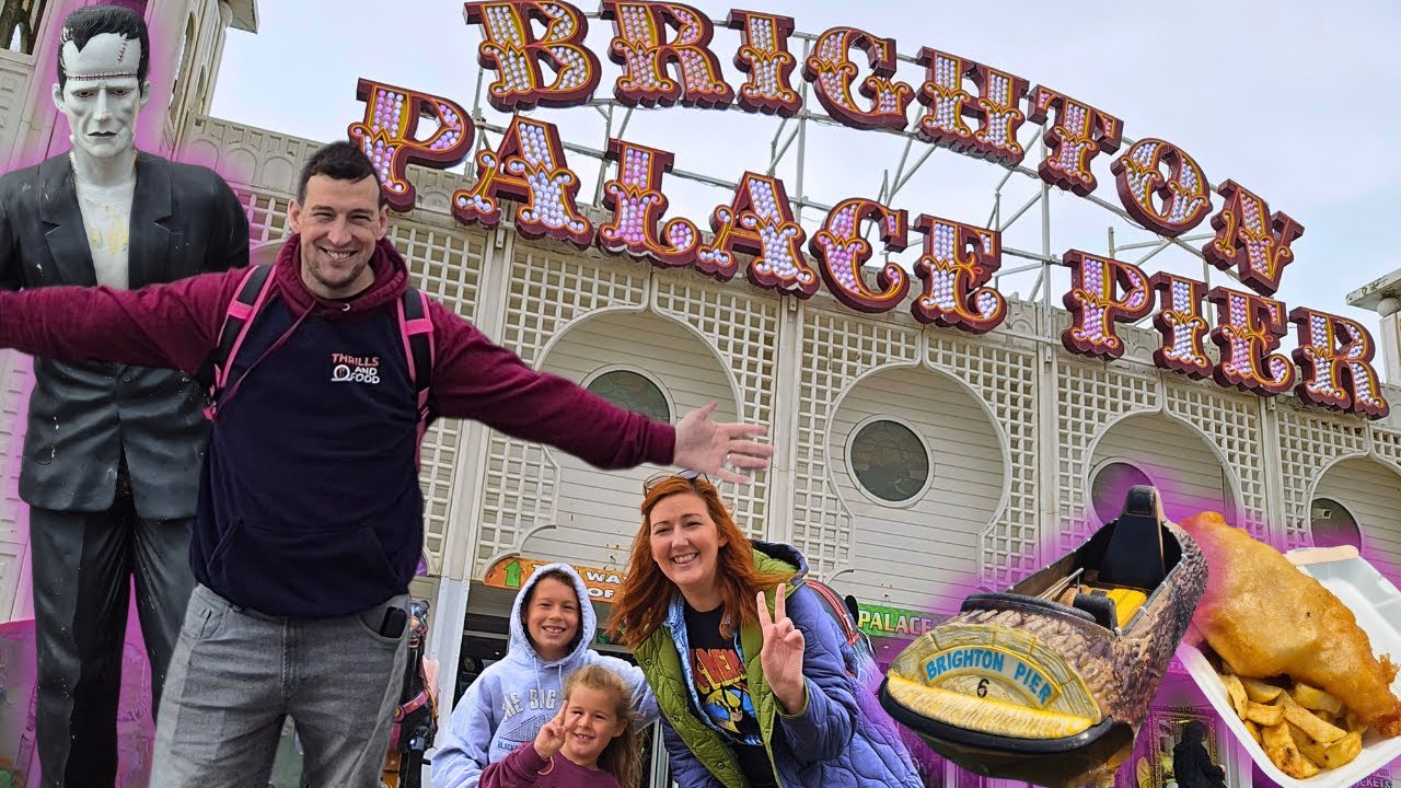 We visited the ICONIC Brighton Palace Pier! Ride POVs, DELICIOUS Fish & Chips, and more!