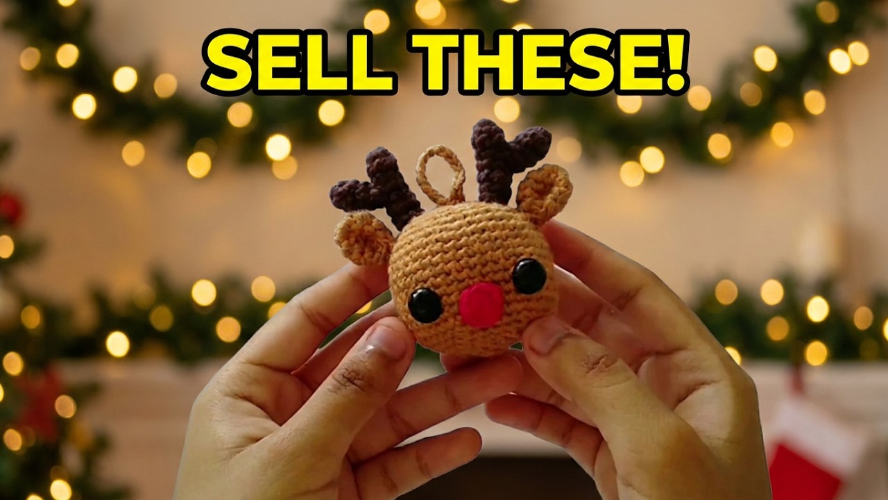🦌 Cómo hacer una ESFERA de RODOFOL EL RENO a Crochet | Tutorial | Idea para Emprender o Regalar 🦌