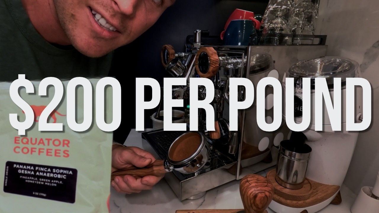 Pulling espresso shot