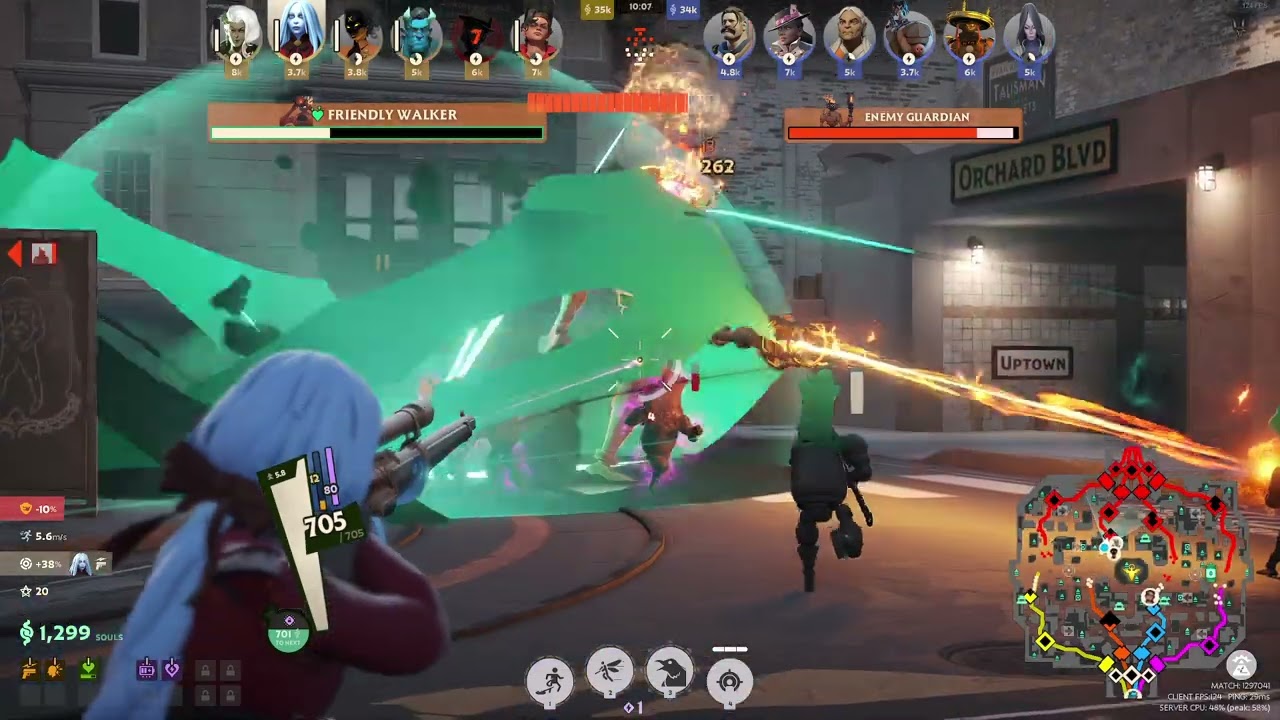 Deadlock (VALVE NEW MOBA GAME) - VINDICTA HERO GAMEPLAY GREAT COMEBACK