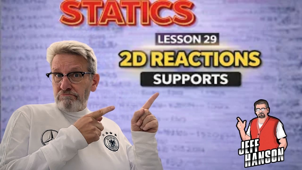 Statics: Lesson 29 - 2D Reaction at Supports, Example Problem