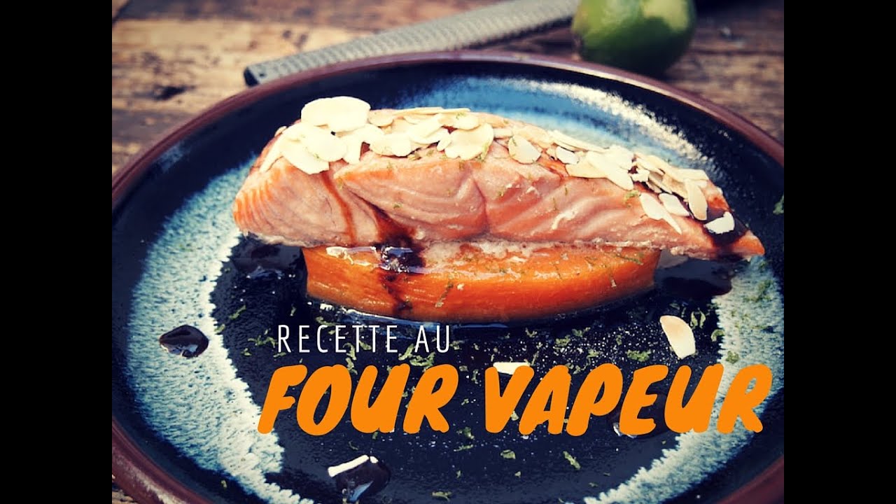 Saumon laqué au soja et potiron confit / test Four Vapeur