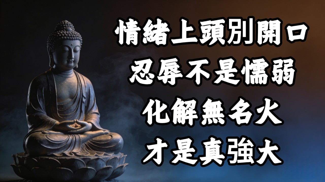 情緒上頭別開口！忍辱不是懦弱，學會化解無名火，才是真正的強大！#佛学 #修行 #人生感悟 #修心修行 #國學 #治愈