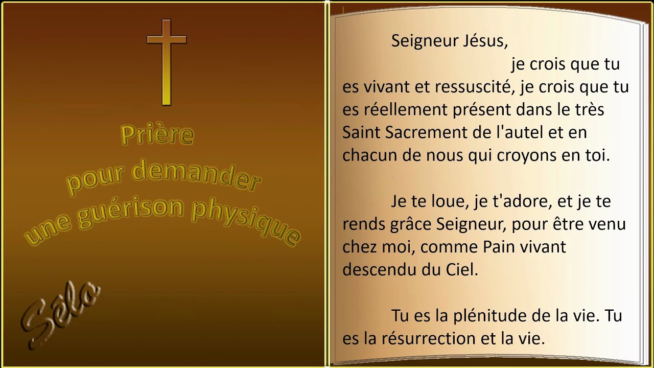 Prière pour demander une guérison physique. Livret de Prière Sonore. Sélo...