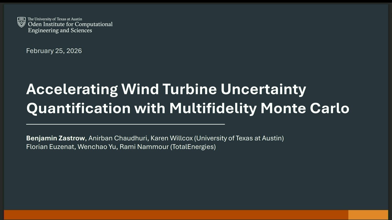 Benjamin Zastrow - Accelerating Wind Turbine Uncertainty Quantification with Multifidelity Monte ...