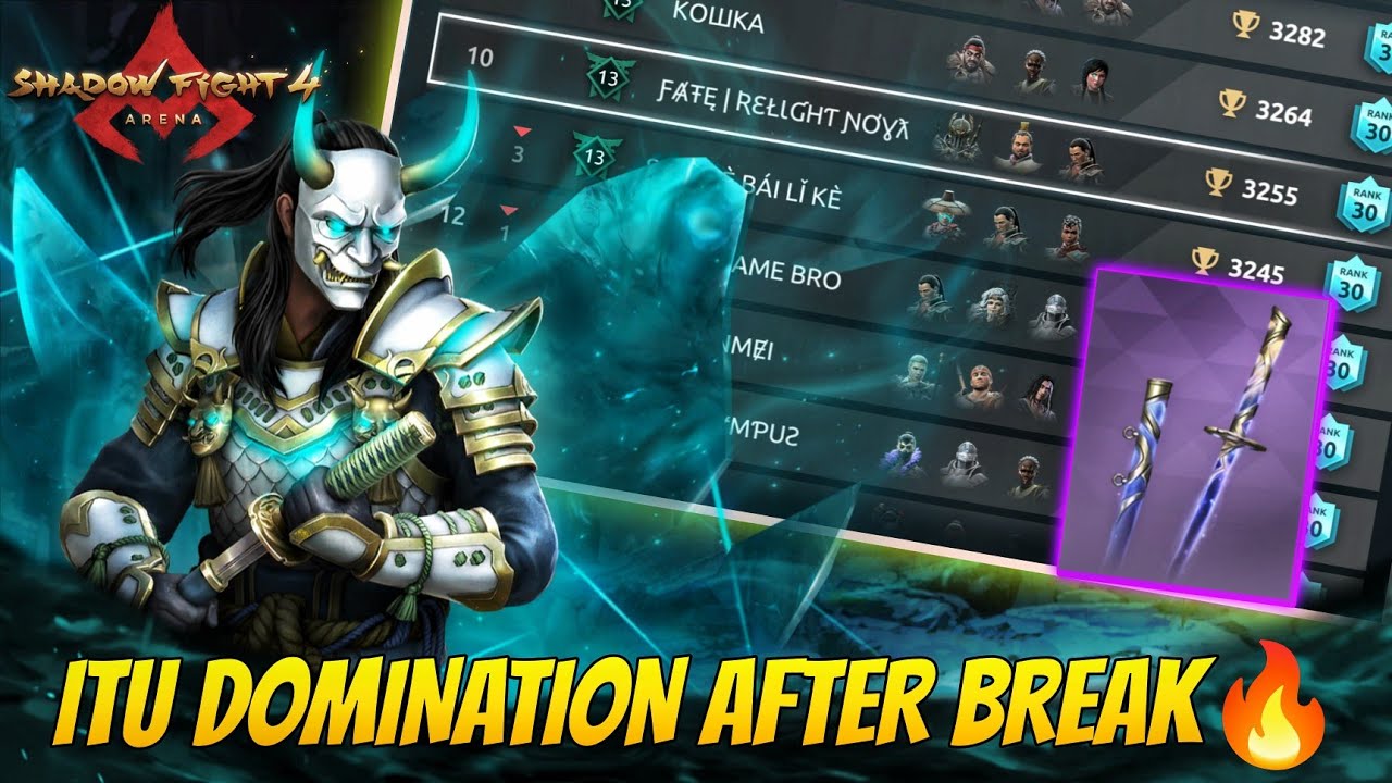 ITU Leaderboard Domination After Break 😎🔥 | Renova Gaming ✨| Shadow Fight 4: Arena #shadowfight4