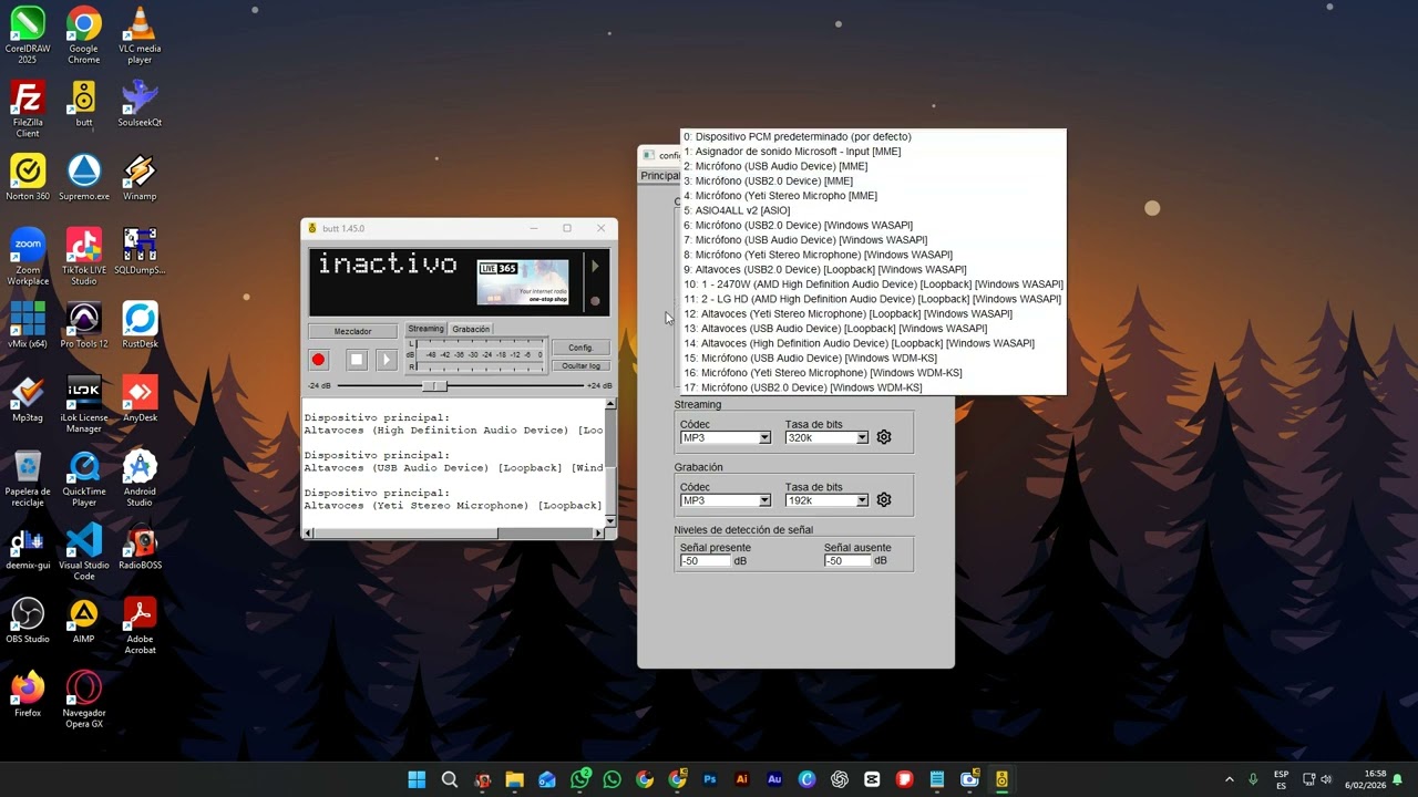 Configurar BUTT para transmitir en vivo mi radio online