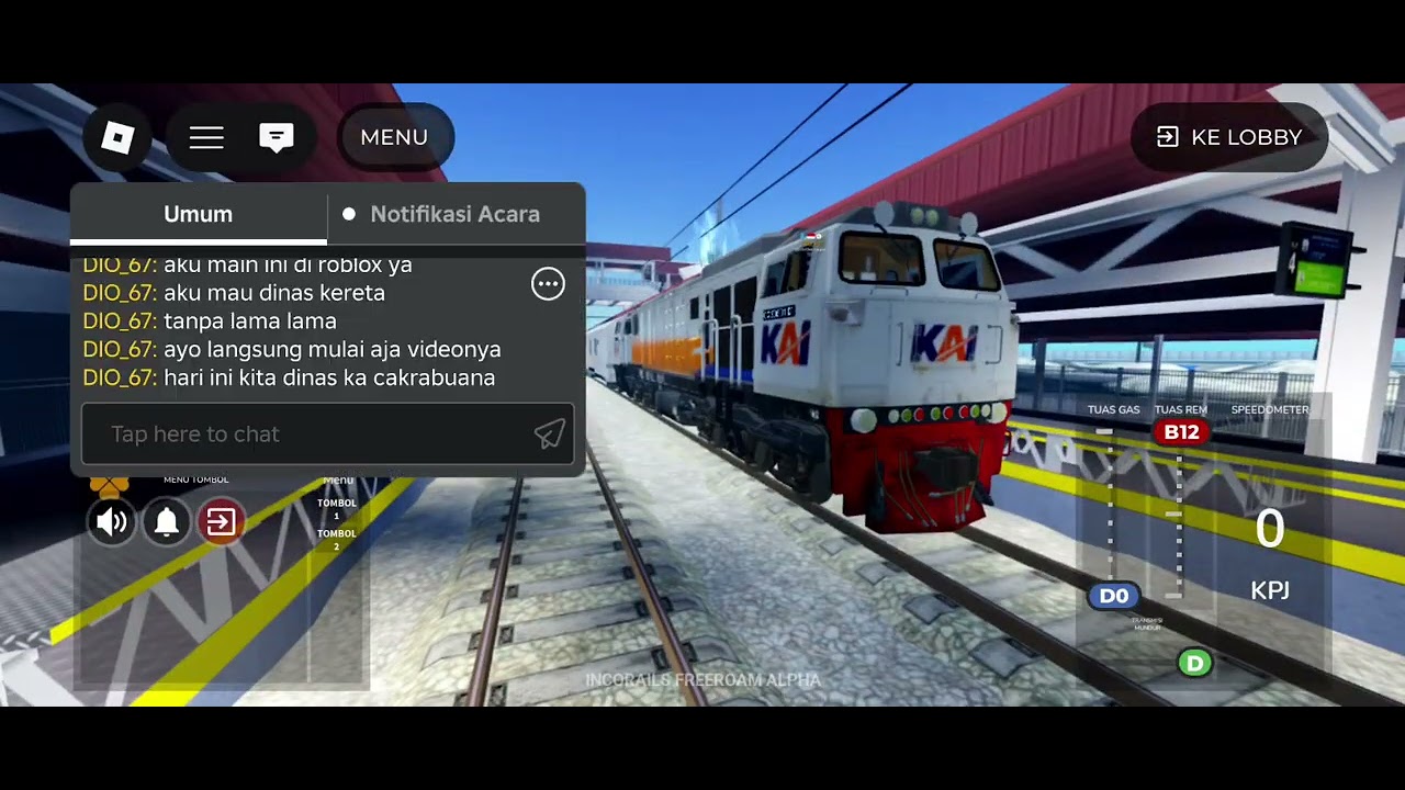 Dinas KA Cakrabuana di Incorails #incorails #keretaincorails #incorailsroblox #roblox