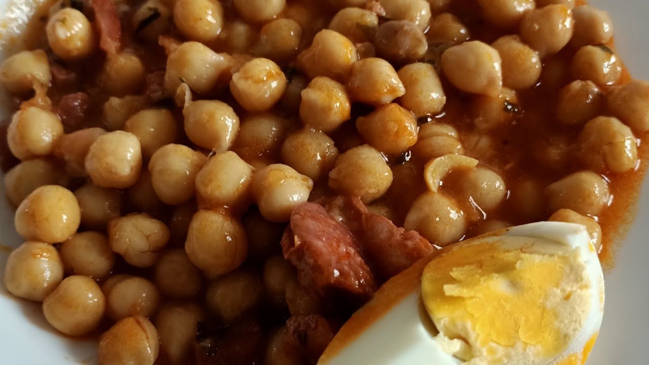 Garbanzos estofados,fácil y rico con Thermomix