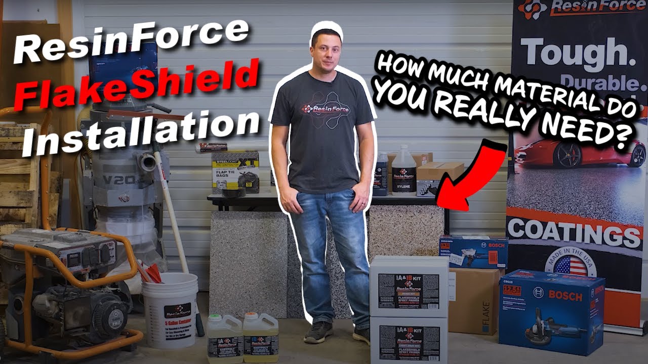 ResinForce FlakeShield Floor System - How much material do you need for an epoxy floor installation?