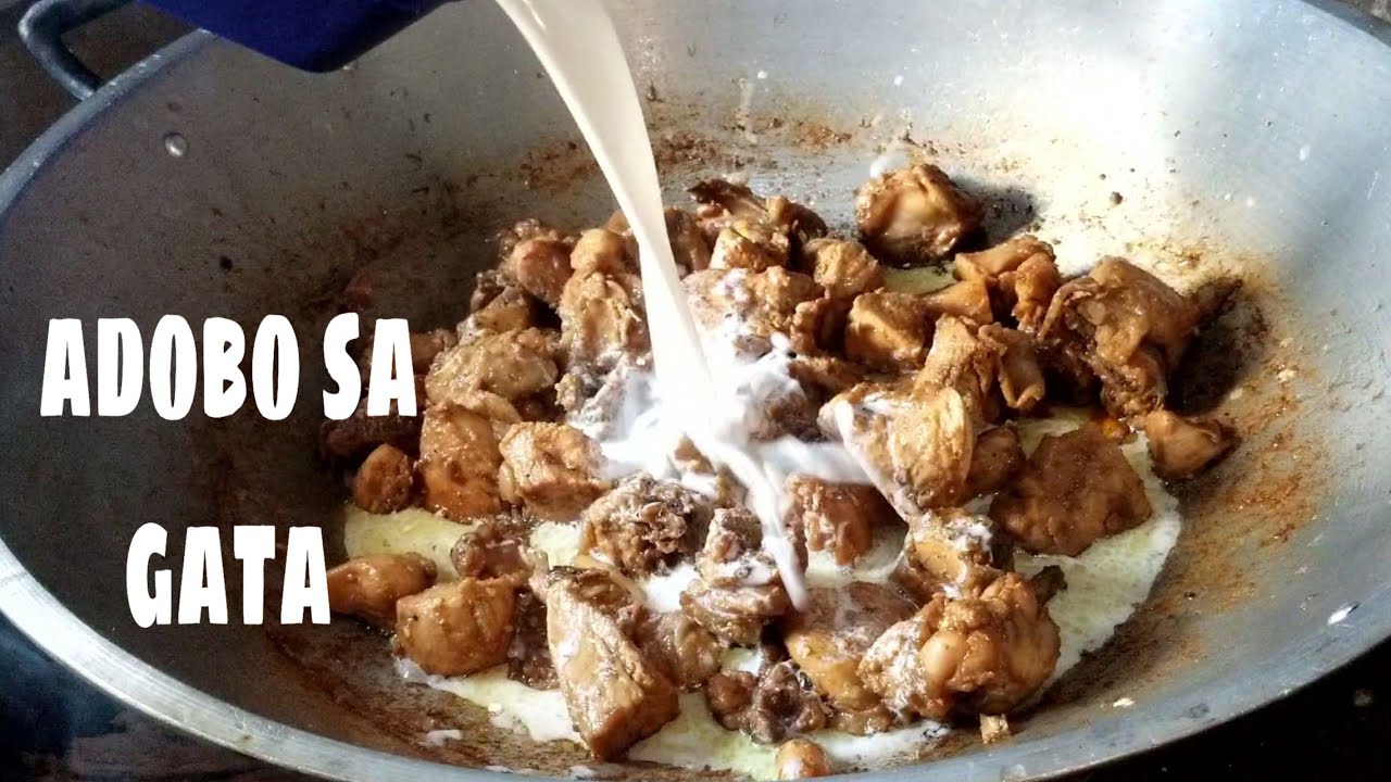 Adobong manok sa gata with malunggay