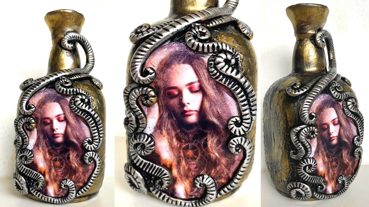 Unique Glass Bottle Vase/ Home Decor Ideas