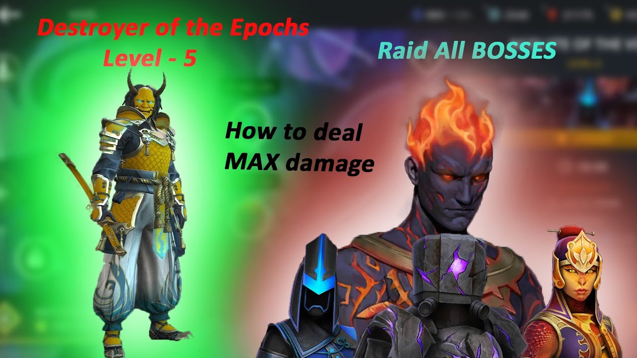 🔥 Destroyer of the Epochs (Lvl 5) vs ALL RAID BOSSES | Full Raid Guide | Shadow Fight 3
