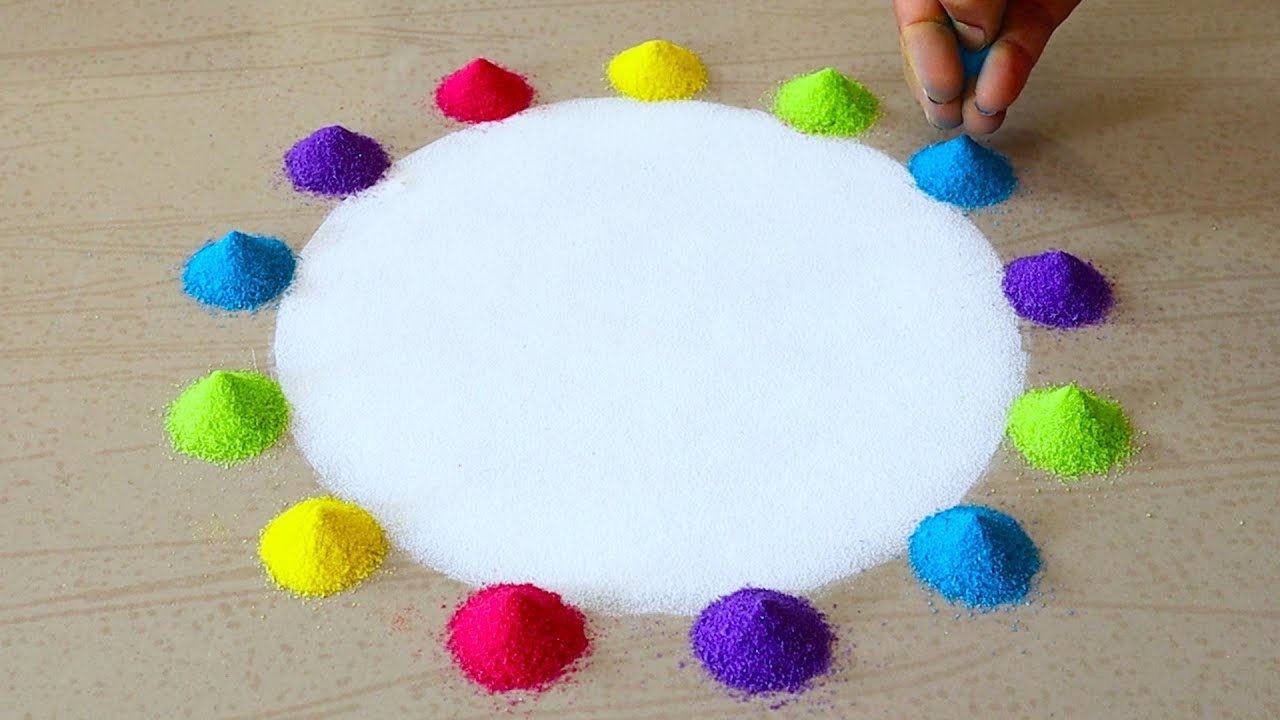 Easy And Simple Rangoli Designs For Diwali | Kolam Designs For Deepavali | Deepavali Rangoli | Muggu