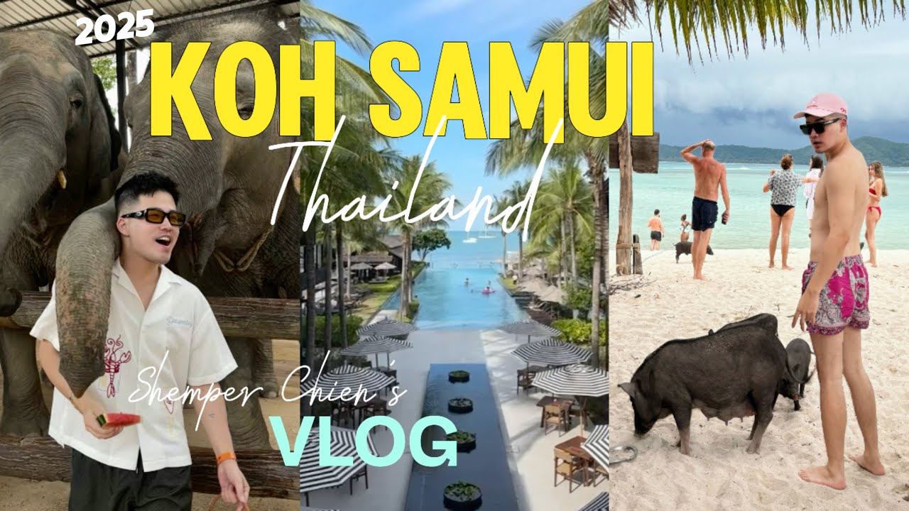 Vlog｜Follow me to Koh Samui 🏝️ 泰國蘇梅島杰倫同款度假酒店 & 一島一酒店：頂奢酒店指標 Cape Fahn 💛 爸爸70大壽生日旅遊驚喜 / 蘇梅島每日行程安排 