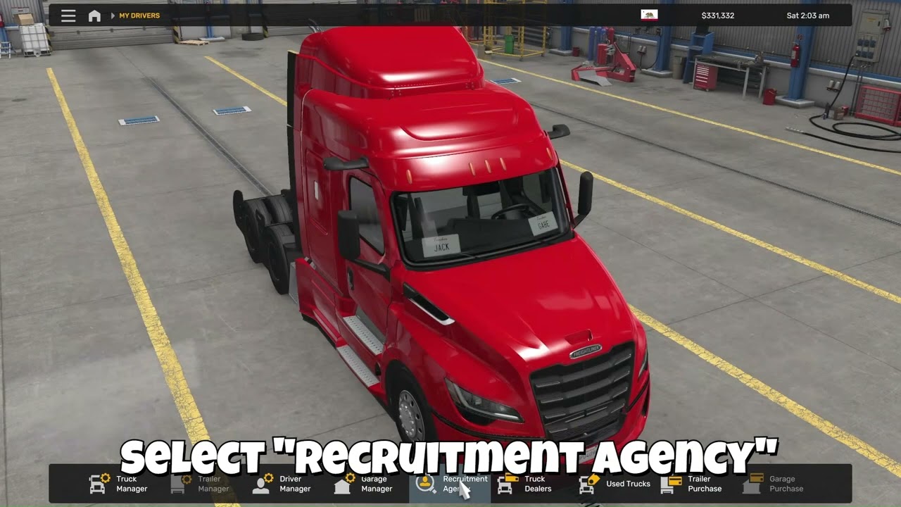 How to hire drivers in American Truck Simulator