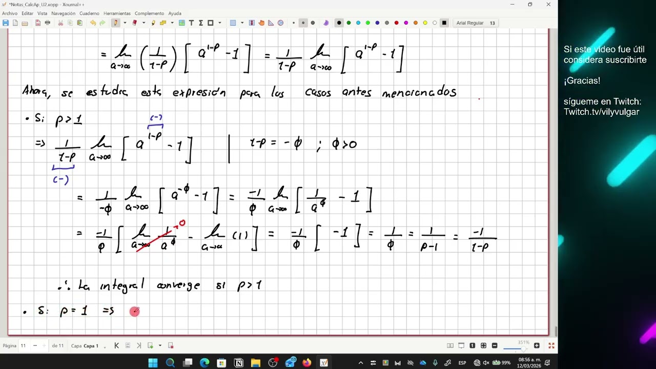 CACM26 7.8p3 Integrales impropias