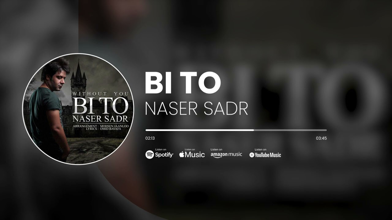 Naser Sadr - Bi To (Official Music) | ناصر صدر - بی تو