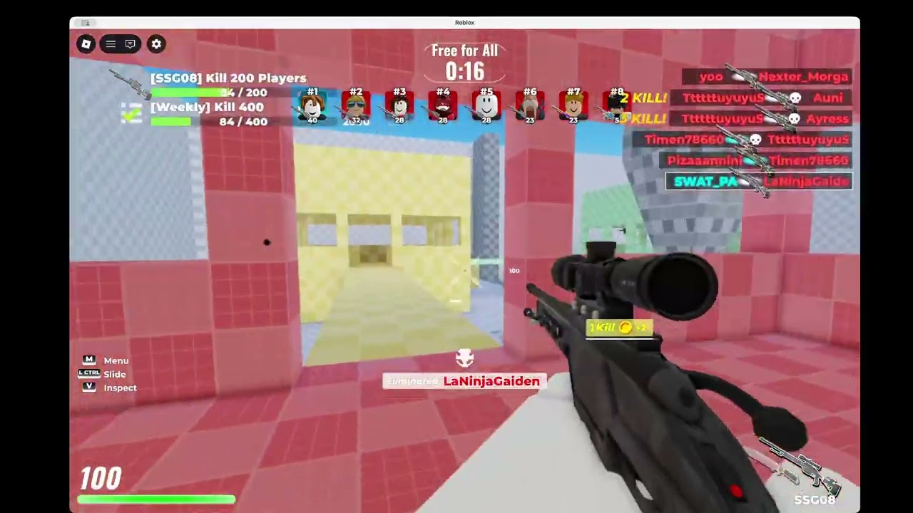 [FPS] Sniper Arena | Road to 3K 1 | 43-20, 42-21, 45-14, 30-28, 32-17 | No Commentary!