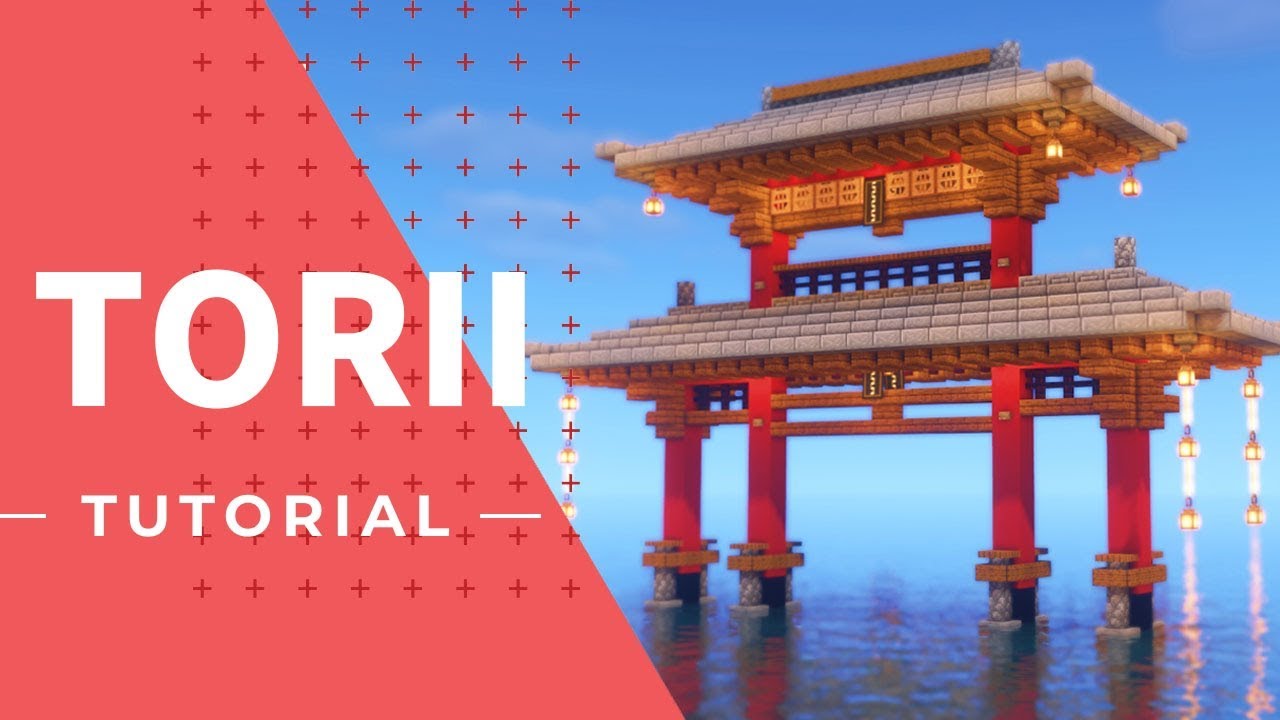 【マインクラフト】カッコいい海上の鳥居の作り方(和風建築)