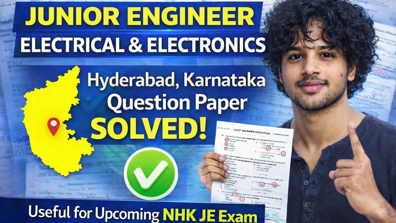 Bwssb junior engineer HK exam question paper solved with answer