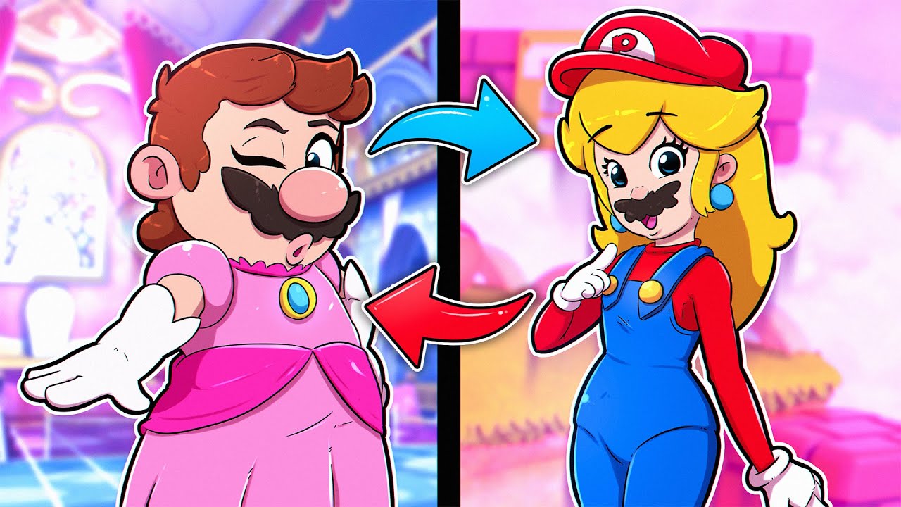 E SE O MARIO E PEACH TROCASSEM DE LUGAR? (ANIMAÇÃO)