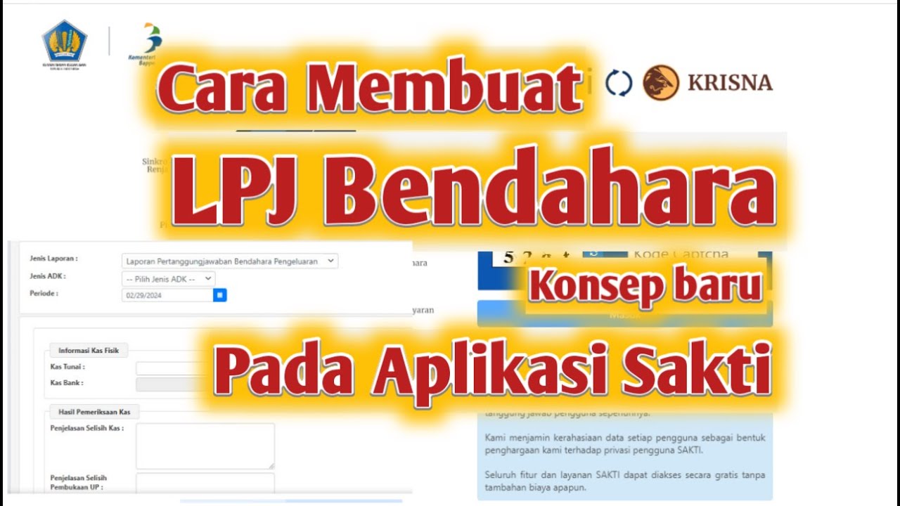 Cara Membuat LPJ Bendahara Konsep Baru Pada Aplikasi Sakti