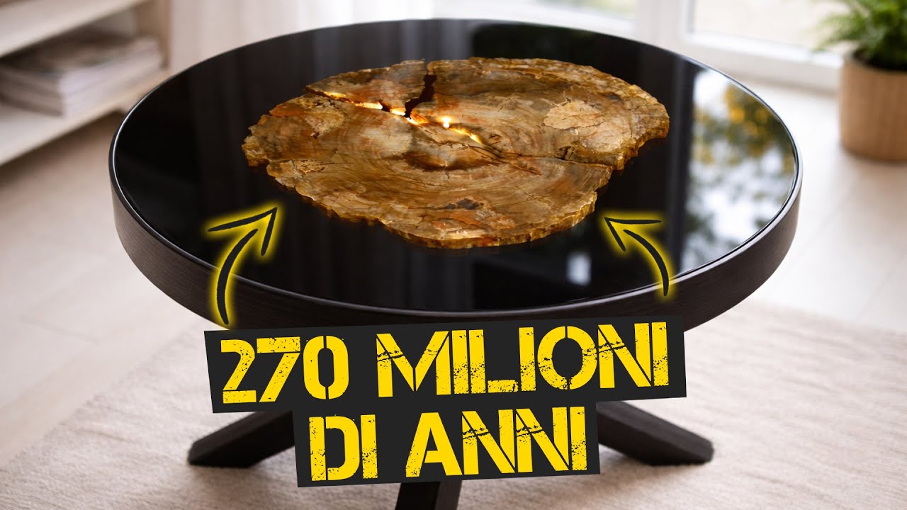 Legno di 270 milioni di anni - colato in resina epossidica