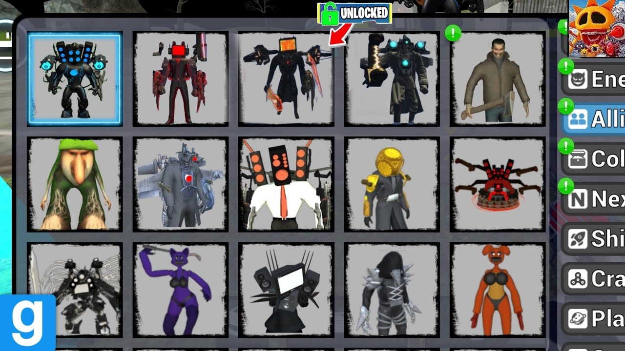 Sandbox in space updated new blue titan speaker man tv man cameraman 😱 chasing nextbots 🔥