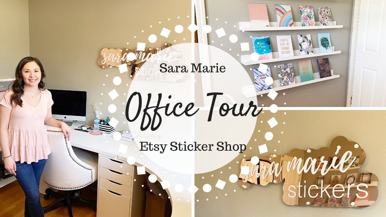 Office Tour | Sara Marie | Etsy Sticker Shop |