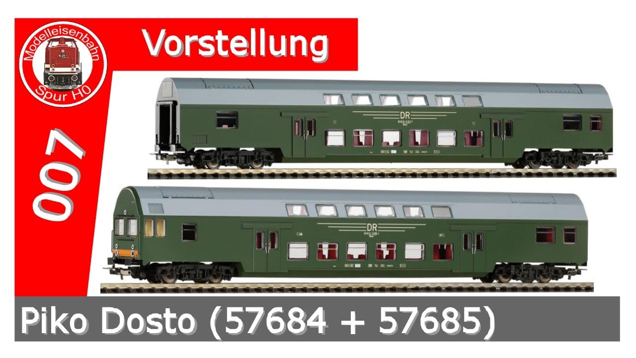 Piko Doppelstockwagen #57684 und #57685 Epoche IV Spur H0 DC Dosto DR