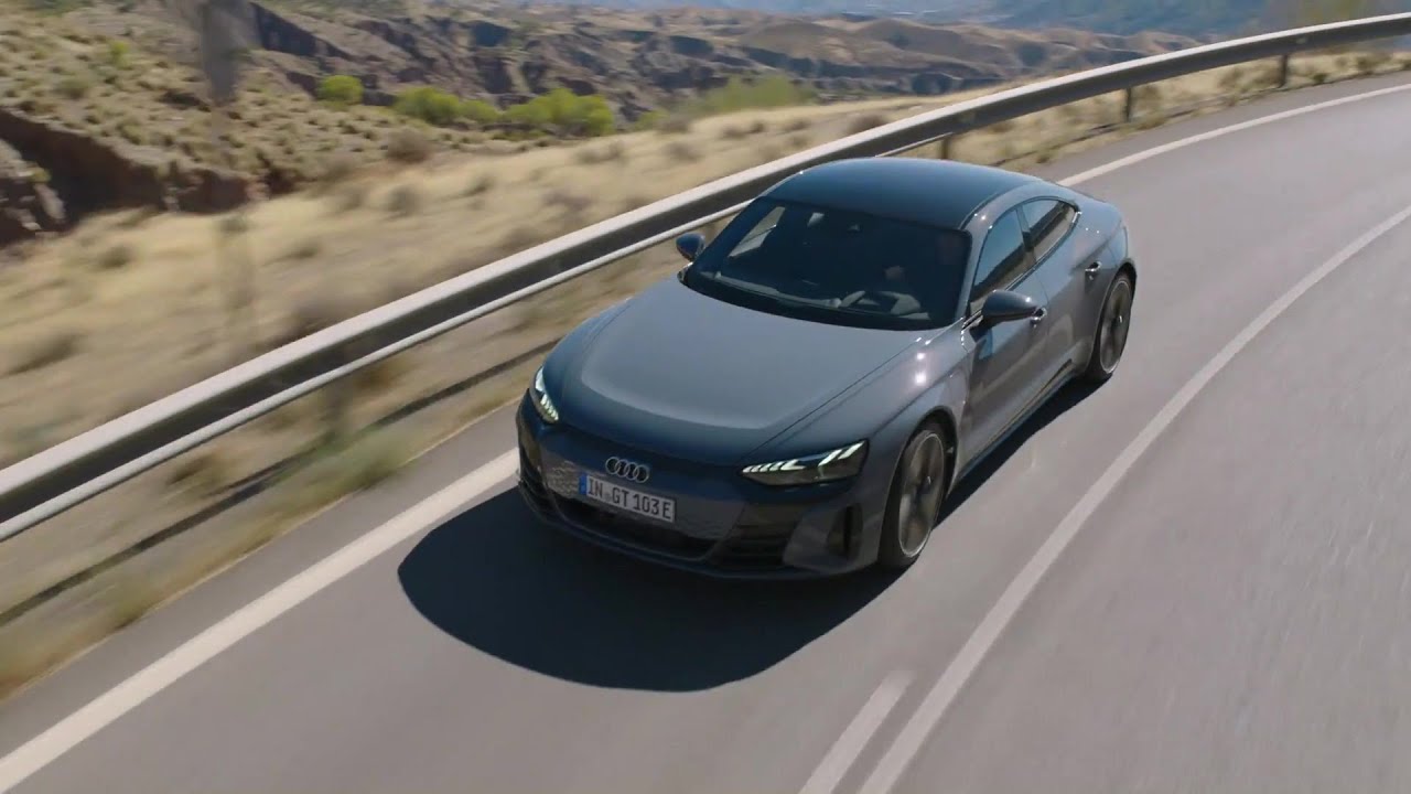 Audi e-tron GT in Kemora gray Driving Video