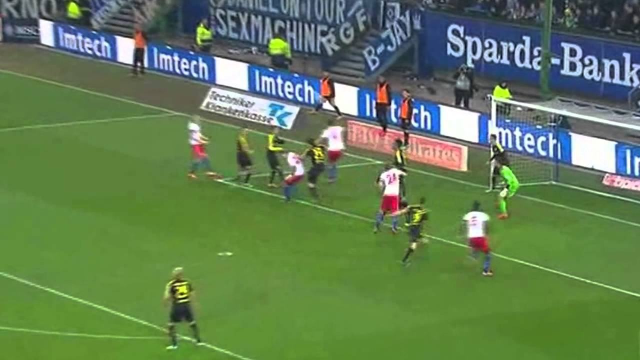Hakan &Ccedil;alhanoğlu vs. Dortmund 2.22.14 *50-Yard free-kick Goal*