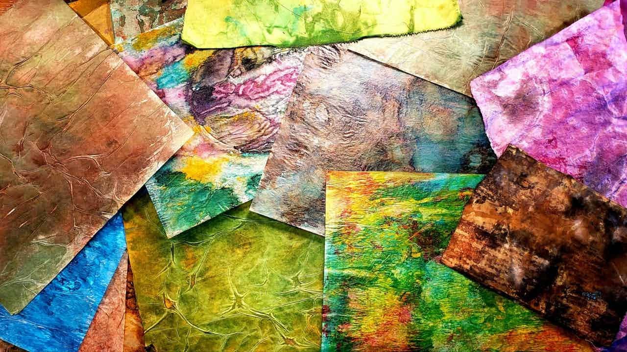 Painted Papers | India Ink on Tissue & Tracing Paper