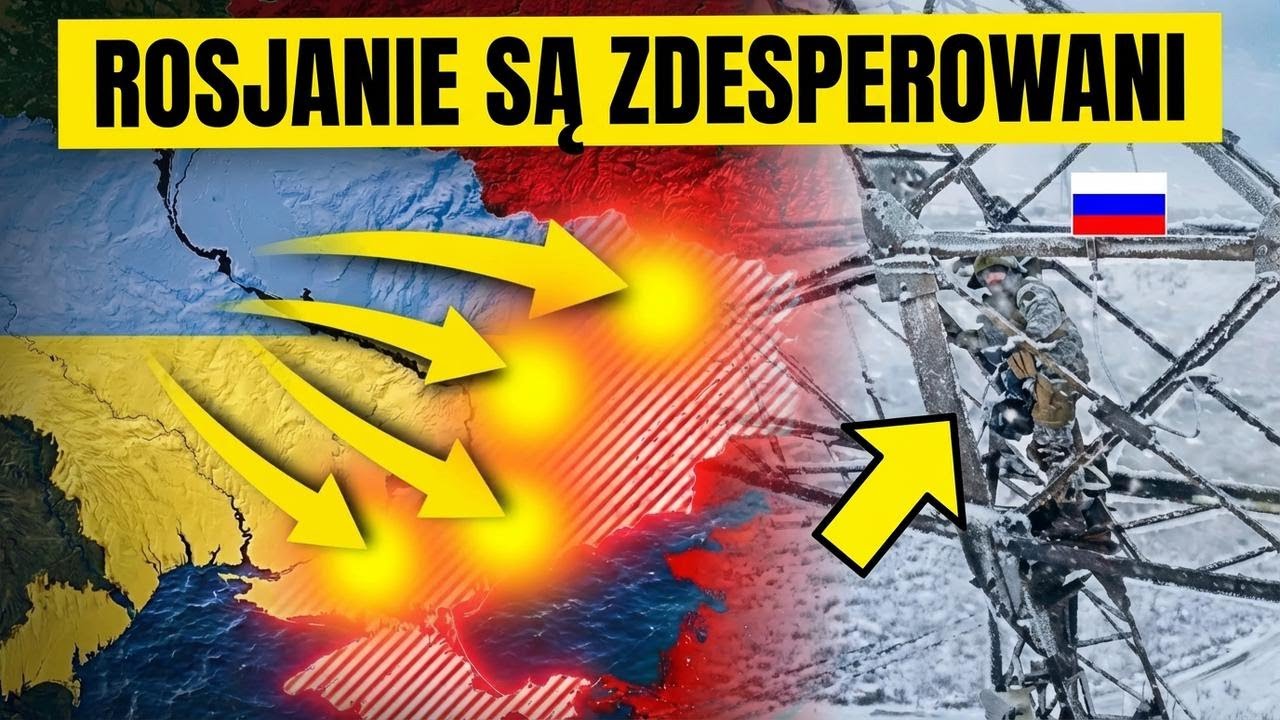 Rosyjscy żołnierze wspinają się na maszty... Powód naprawdę przeraża